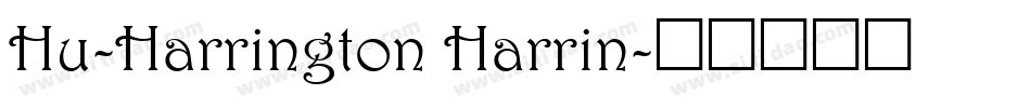 Hu-Harrington Harrin字体转换